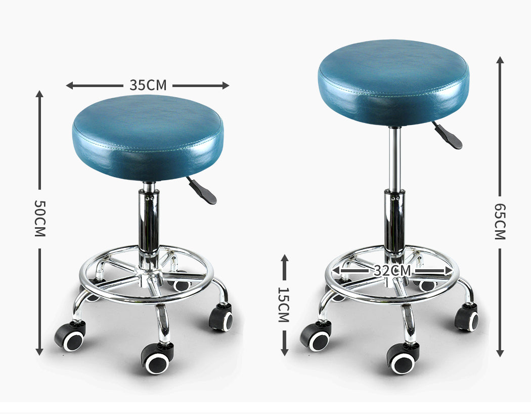 Levede Bar Stools Salon Stool Swivel Teal-1864184633130881026