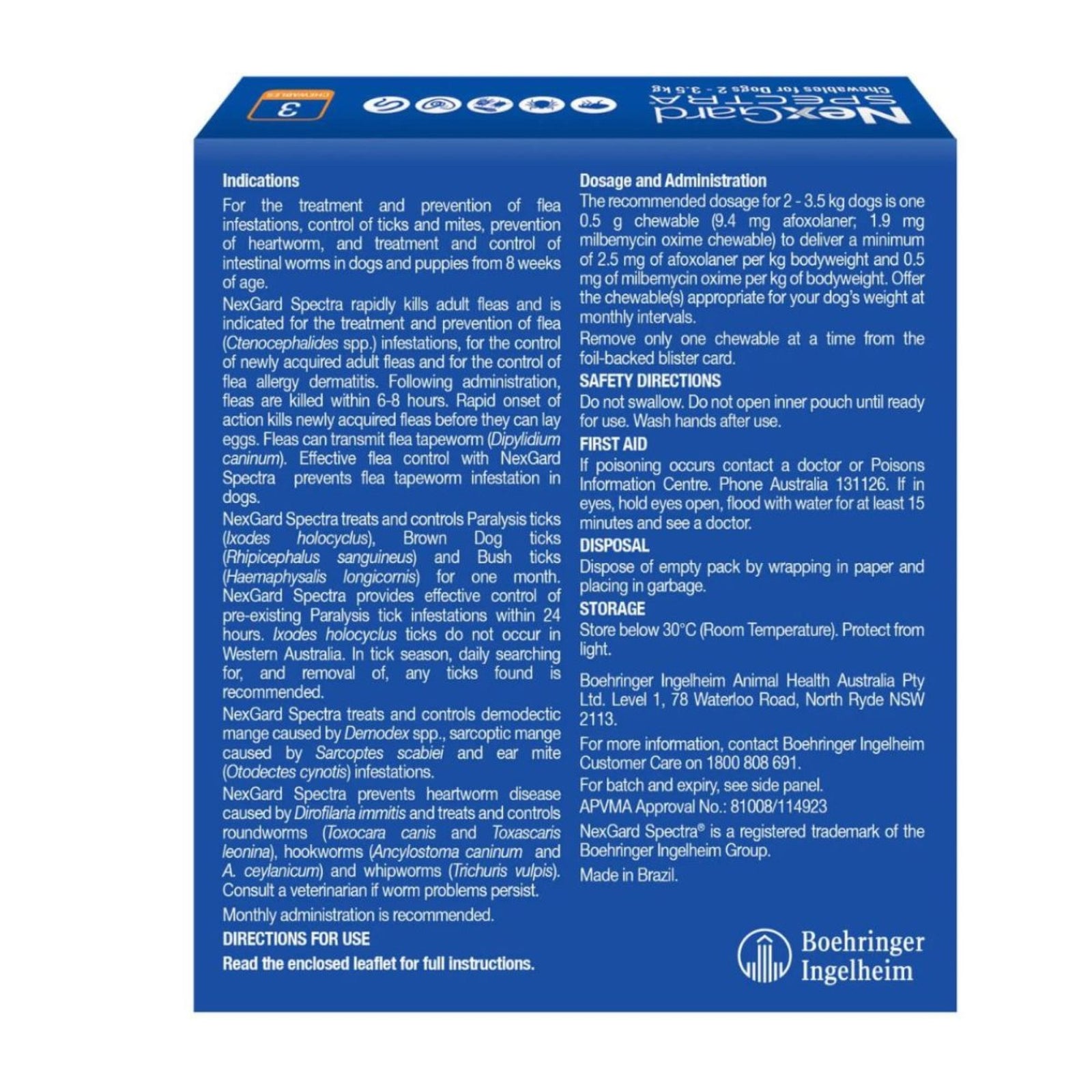 NexGard Spectra Dogs 1.35-3.5kg 3pk-2006732766930145282