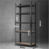 2x Warehouse Storage Rack 5-tier 1.8m Black