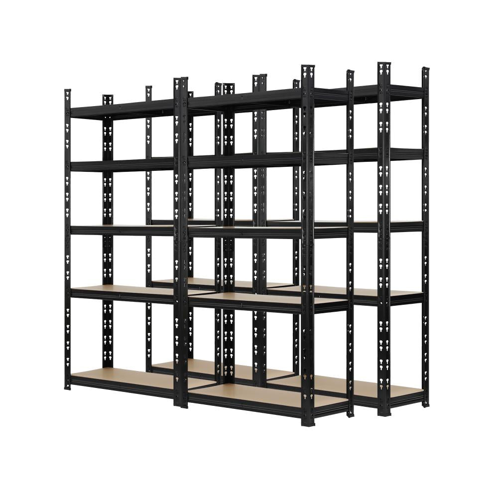 4x Warehouse Storage Rack 5-tier 1.5m Adjustable
