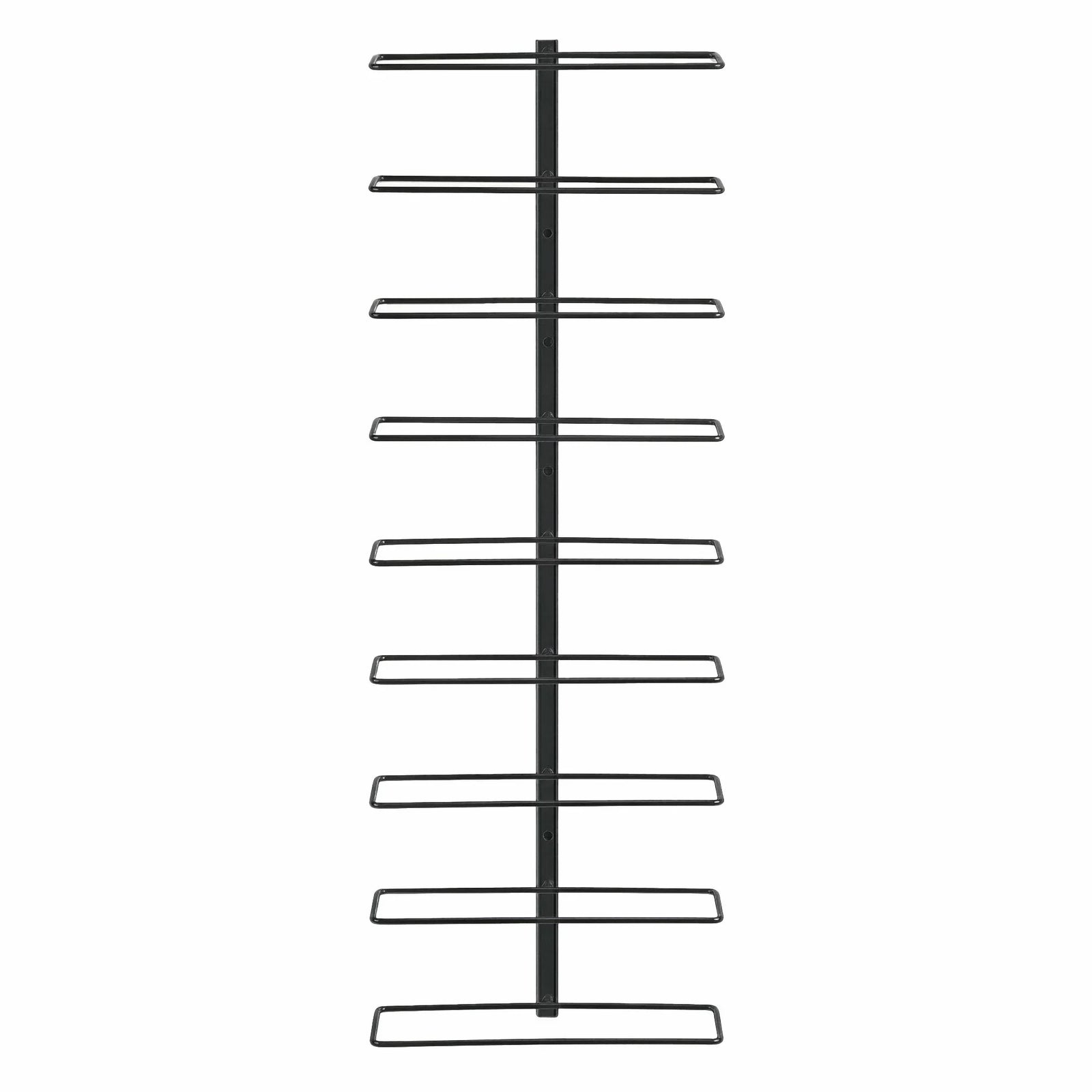 Artiss Wall Mounted Wine Rack – 9‑Bottle Metal Storage, Black, Space‑Saving