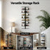 Artiss Wall Mounted Wine Rack – 9‑Bottle Metal Storage, Black, Space‑Saving