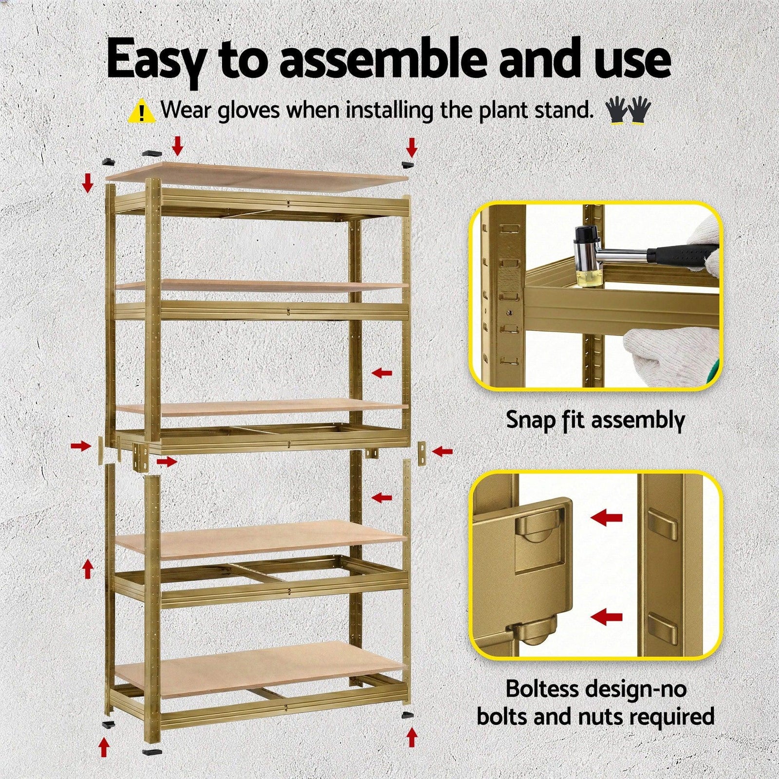 Garage Shelving 1.6X0.8m Warehouse Shelves Storage Rack Pallet Racking Yellow