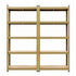 Giantz 2-Rack Garage Shelving 1.6X0.8m MDF Warehouse Shelves Storage Rack Yellow