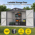 Giantz Garden Shed 3x5.38m Outdoor Tool Storage with 5-Tier Garage Shelving Rack