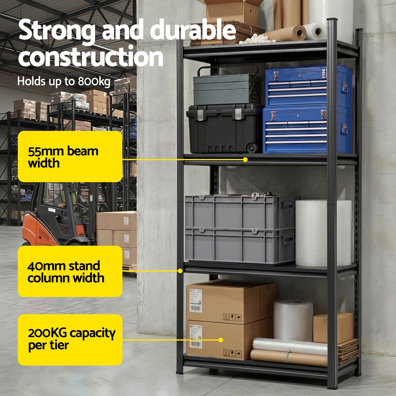 Garage Shelving 1.8X0.9m Warehouse Rack Storage Shelves Workshop Racks Steel