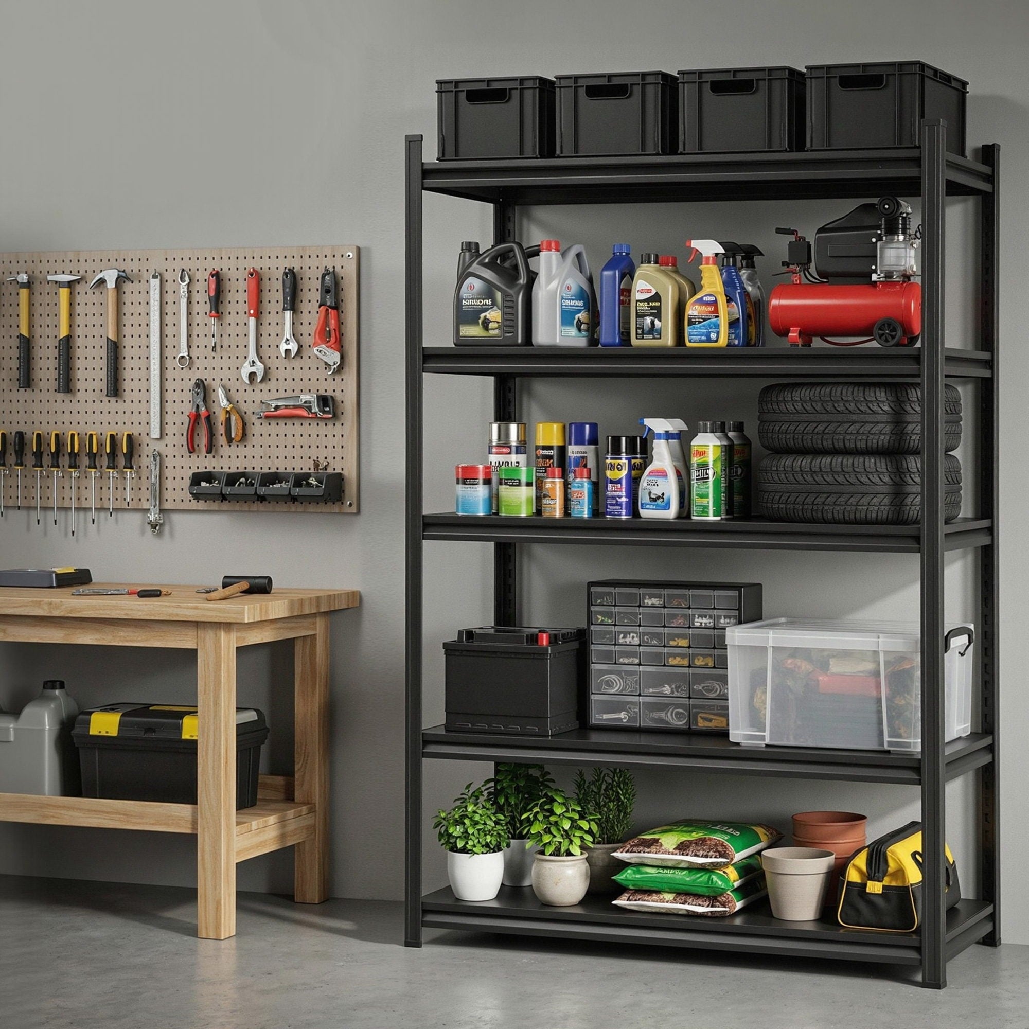 Garage Shelving 1.8X1.2m Warehouse Rack Storage Shelves Workshop Racks Steel