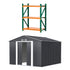 Giantz Garden Shed with 3-Tier Garage Shelving Rack Outdoor Tool Storage Racks