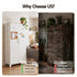 2-Door Wardrobe Lockable Cabinet Storage Closet Hanging Rail Cream White