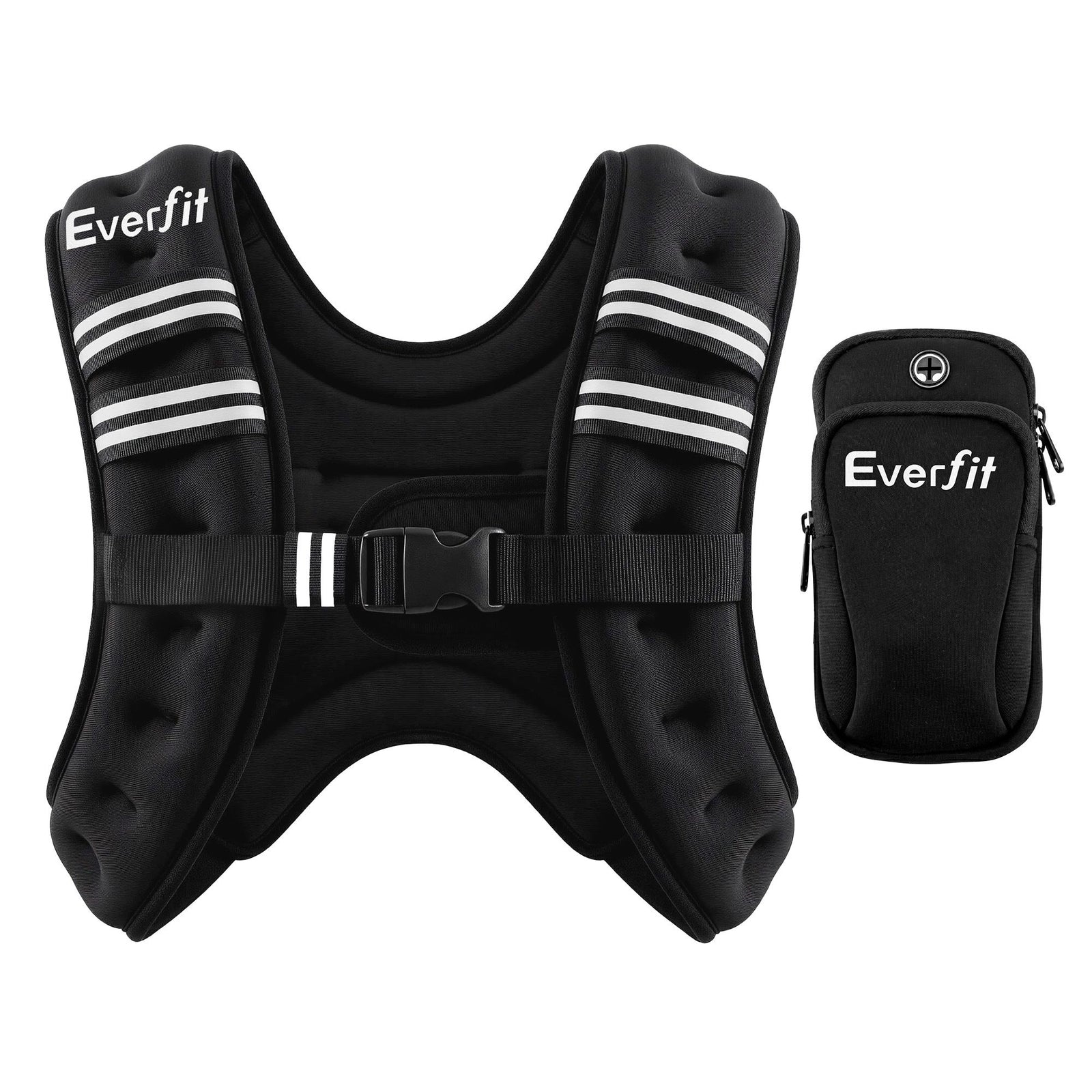 5kg Weighted Vest Men Women, Reflective Running Vest with Armband Pouch