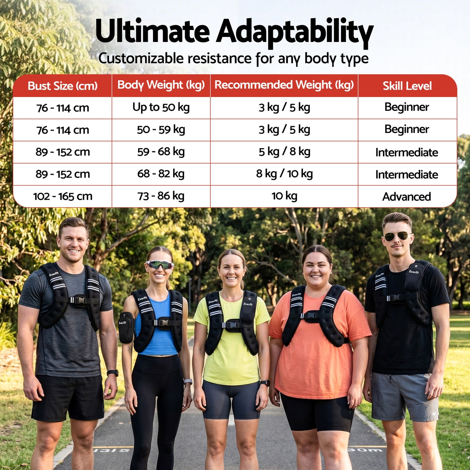 8kg Weighted Vest Men Women, Reflective Running Vest with Armband Pouch