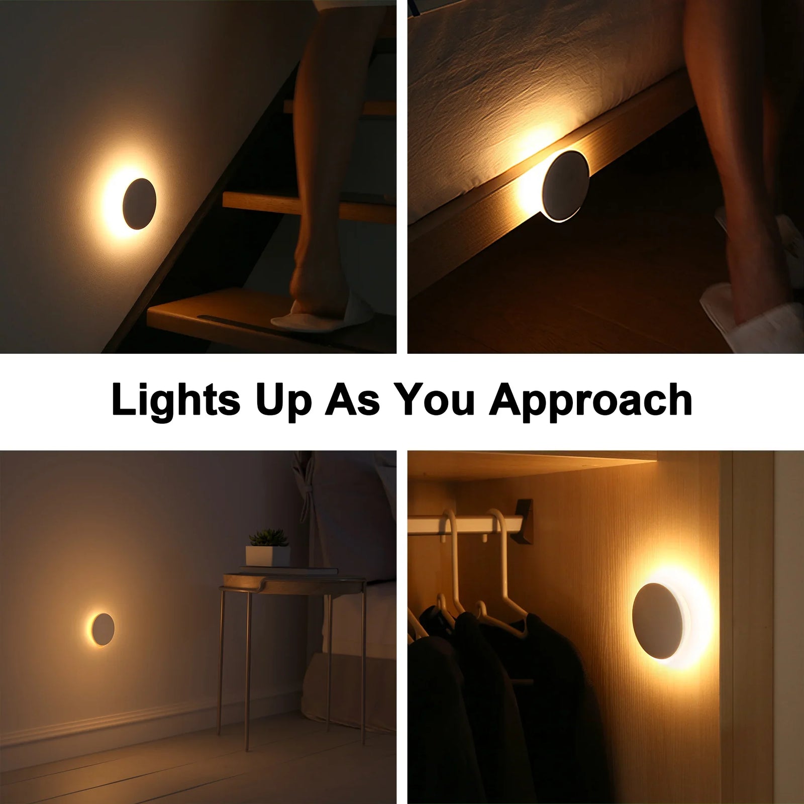 Motion Sensor Night Light USB-C Rechargeable Closet Light
