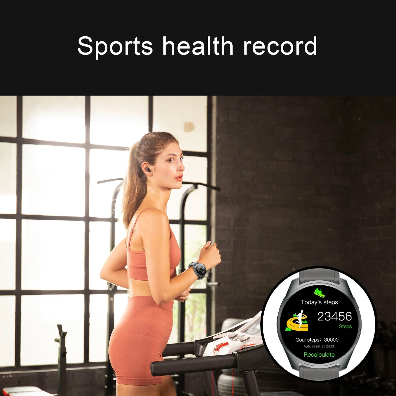 Smart Watch with Earbuds Pop-Up Headphones 4G Music Fitness Tracker W28 Pro