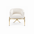 Artiss Armchair Velvet Lounge Accent Chair Nursing Sofa White, Single Sofa Armchair for Living Room, Bedroom, Office and Vanity.