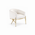 Artiss Armchair Velvet Lounge Accent Chair Nursing Sofa White, Single Sofa Armchair for Living Room, Bedroom, Office and Vanity.