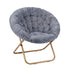Artiss Cozy Saucer Chair Soft Faux Fur Folding Accent Chair for Bedroom Grey