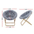 Artiss Cozy Saucer Chair Soft Faux Fur Folding Accent Chair for Bedroom Grey