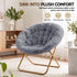 Artiss Cozy Saucer Chair Soft Faux Fur Folding Accent Chair for Bedroom Grey
