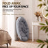 Artiss Cozy Saucer Chair Soft Faux Fur Folding Accent Chair for Bedroom Grey