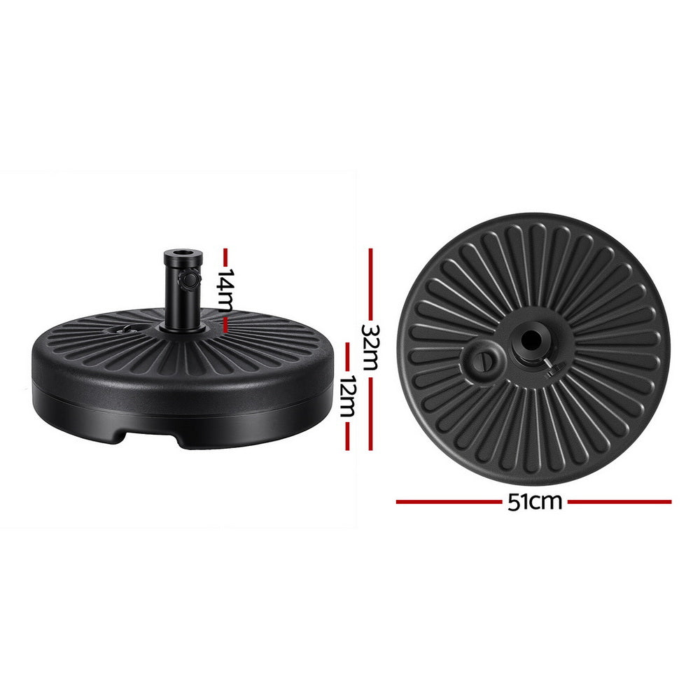 Outdoor Umbrella Base Weight Round Plastic Pole Holder 30-48mm Beach