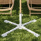 Instahut Foldable Outdoor Umbrella Base Steel Cross Stand 25-35mm Holder White
