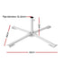 Instahut Foldable Outdoor Umbrella Base Steel Cross Stand 25-35mm Holder White