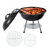 Compact Charcoal Grill – 34cm Stainless Steel BBQ, Portable, Black