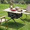 Folding Camping Table – 600D Waterproof Top, Metal Legs, Storage Net, Portable