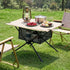 Folding Camping Table – 600D Waterproof Top, Metal Legs, Storage Net, Portable