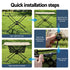 Folding Camping Table – 600D Waterproof Top, Metal Legs, Storage Net, Portable