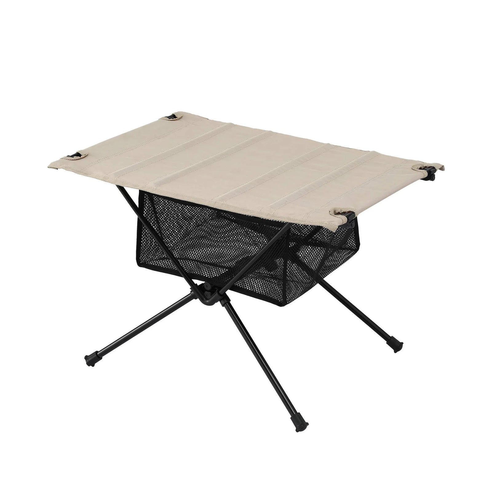 Folding Camping Table – 600D Waterproof Top, Metal Legs, Storage Net, Portable