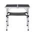 Weisshorn Folding Camping Table Adjustable Aluminium 60 x 40 cm Black