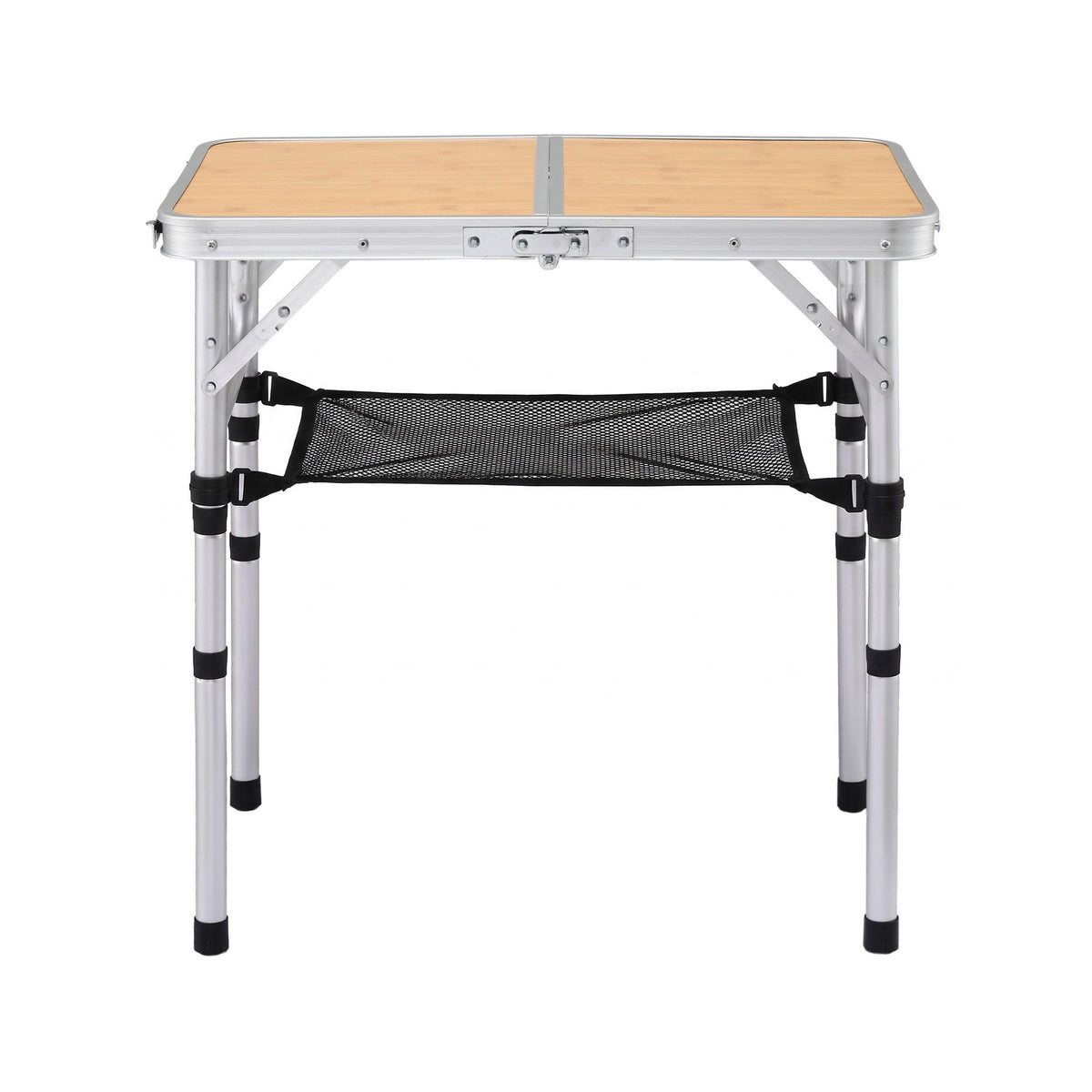 Weisshorn Folding Camping Table Adjustable Aluminium 60 x 40 cm Wood Grain
