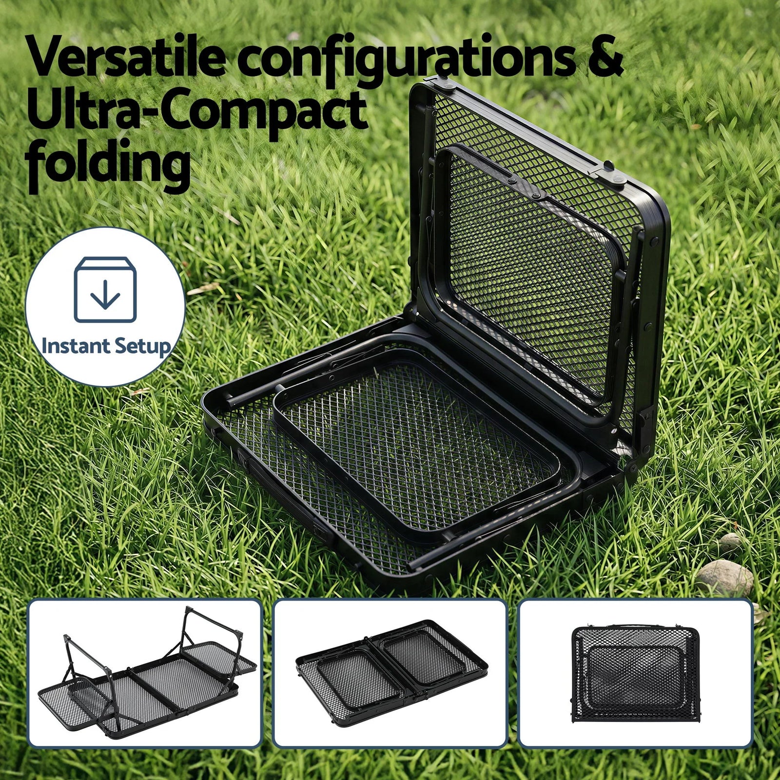 Camping Table Mesh Desktop Lightweight Portable Outdoor Folding Grill Desk