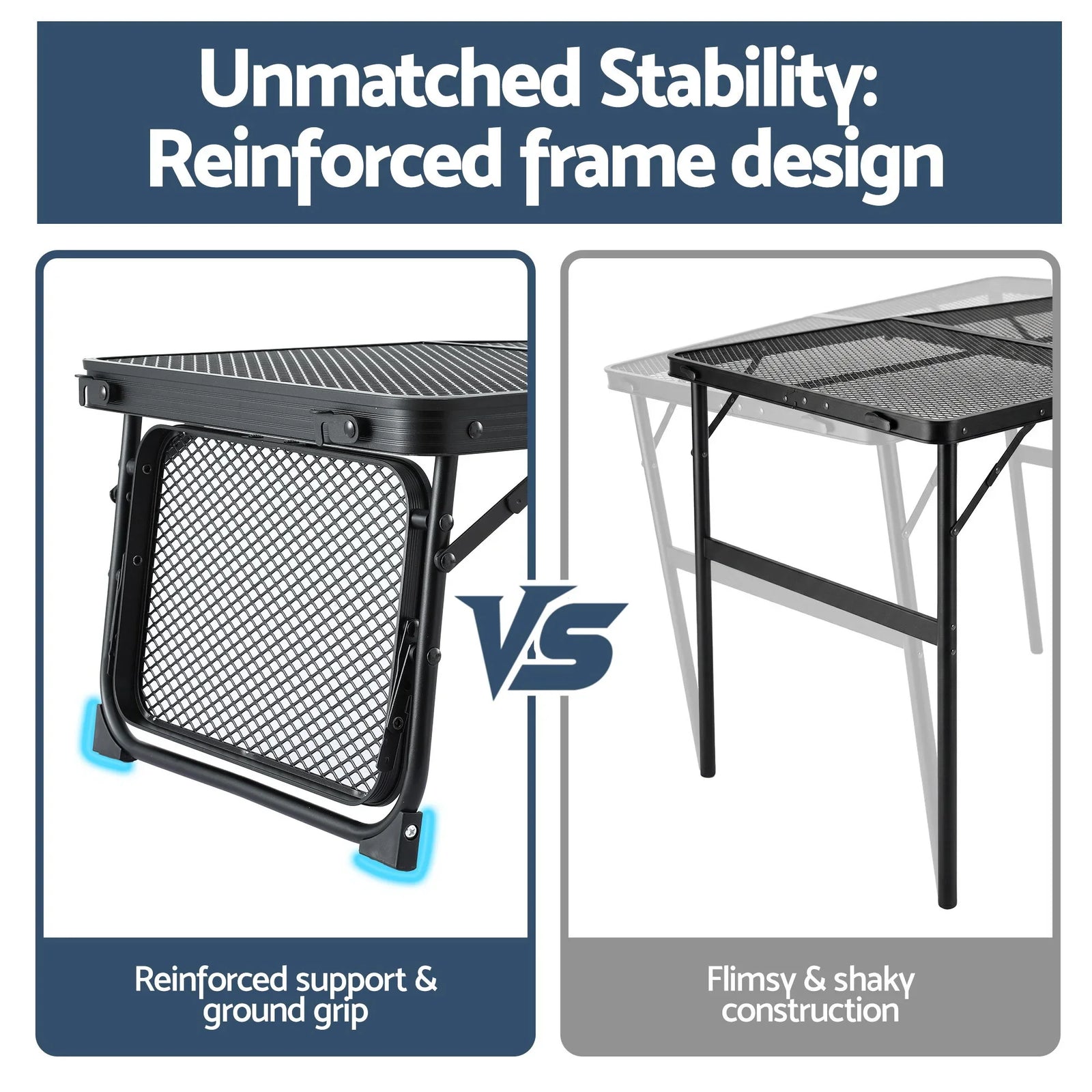 Camping Table Mesh Desktop Lightweight Portable Outdoor Folding Grill Desk