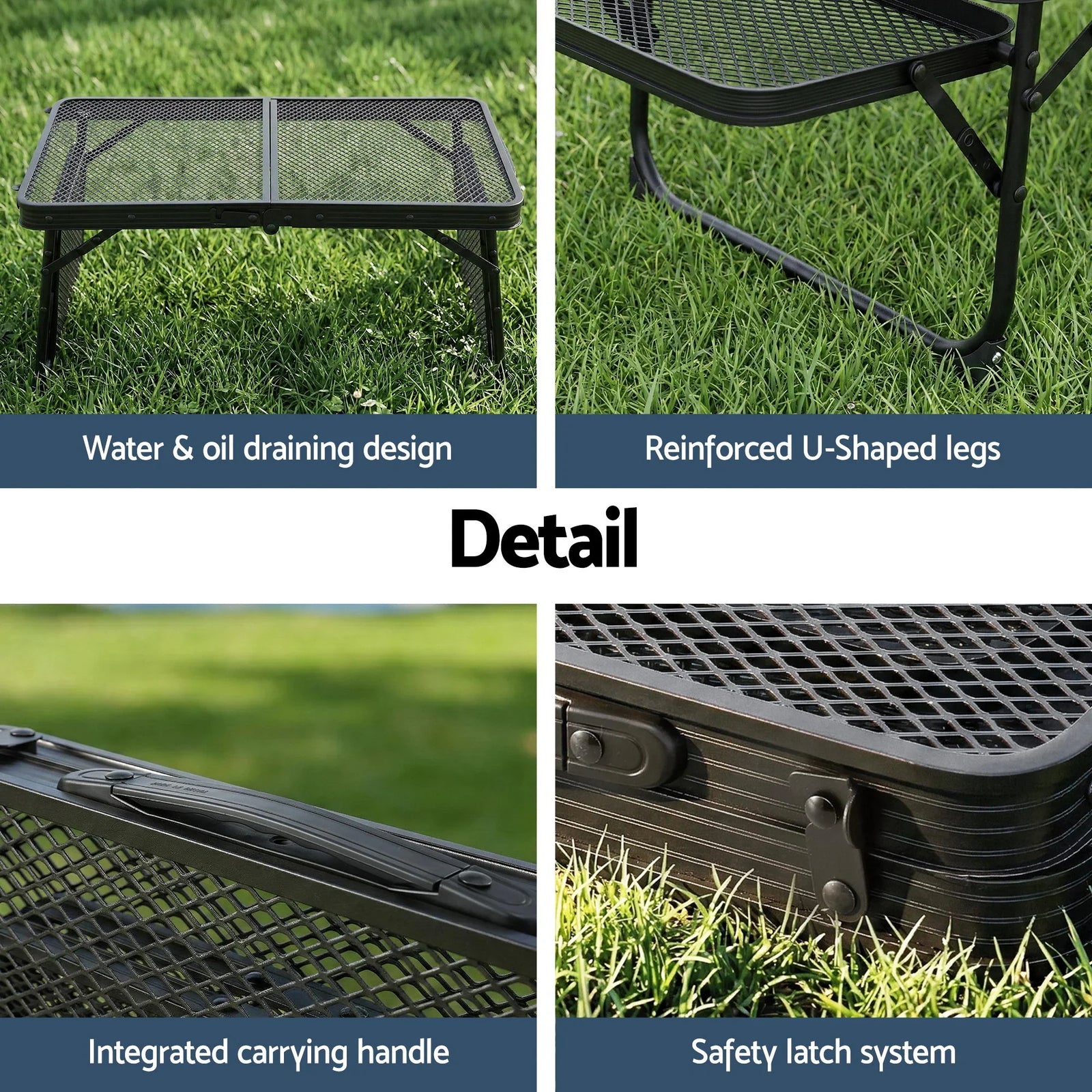 Camping Table Mesh Desktop Lightweight Portable Outdoor Folding Grill Desk