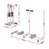 Foldable Ski Exercise Machine Leg Thigh Trainer Home Fitness Cardio Pink