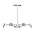 Foldable Ski Exercise Machine Leg Thigh Trainer Home Fitness Cardio Pink