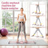 Foldable Ski Exercise Machine Leg Thigh Trainer Home Fitness Cardio Pink