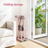 Foldable Ski Exercise Machine Leg Thigh Trainer Home Fitness Cardio Pink