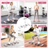 Foldable Ski Exercise Machine Leg Thigh Trainer Home Fitness Cardio Pink