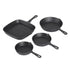 Cast Iron Fry Pan Set – 4‑Piece, 14–24cm, Dual Spouts, All Stovetops