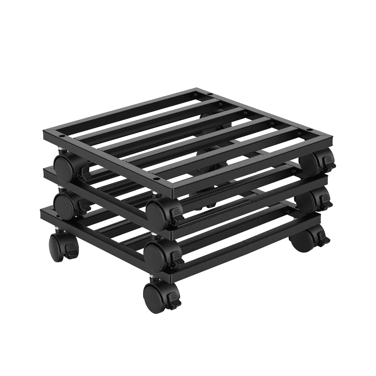 Plant Caddy Set of 3 – Heavy‑Duty Rolling Pot Trolleys, 32cm, Indoor/Outdoor