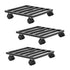 Plant Caddy Set of 3 – Heavy‑Duty Rolling Pot Trolleys, 32cm, Indoor/Outdoor