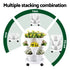 3 Tier Stackable Vertical Planter Tower Strawberry Pot Wheels White