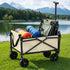 Garden Cart Folding Trolley Camping Wagon Barrow Outdoor Beach Beige