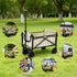 Garden Cart Folding Trolley Camping Wagon Barrow Outdoor Beach Beige