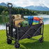 Garden Cart Folding Trolley Camping Wagon Barrow Outdoor Beach Black