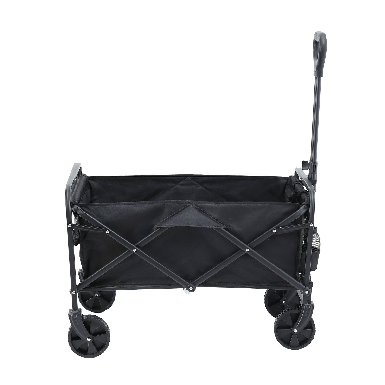 Garden Cart Folding Trolley Camping Wagon Barrow Outdoor Beach Black