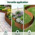 Metal Garden Edging – 10ft Flexible Corrugated Steel Lawn Border, Rust